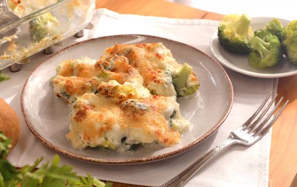 Coliflor con brócoli gratinado