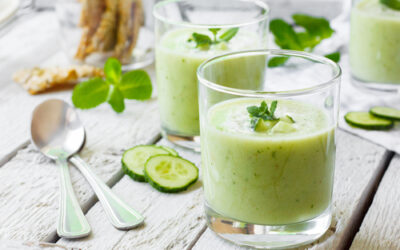 Crema fría de pepino y yogurt